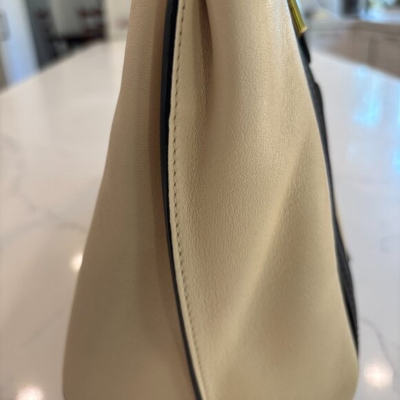 CHLOE  Calfskin Medium Alice Satchel Husky White and Black - Picture 11 of 15